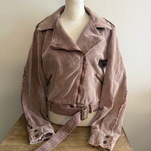 POL Corduroy Bomber Jacket - Dusty Pink